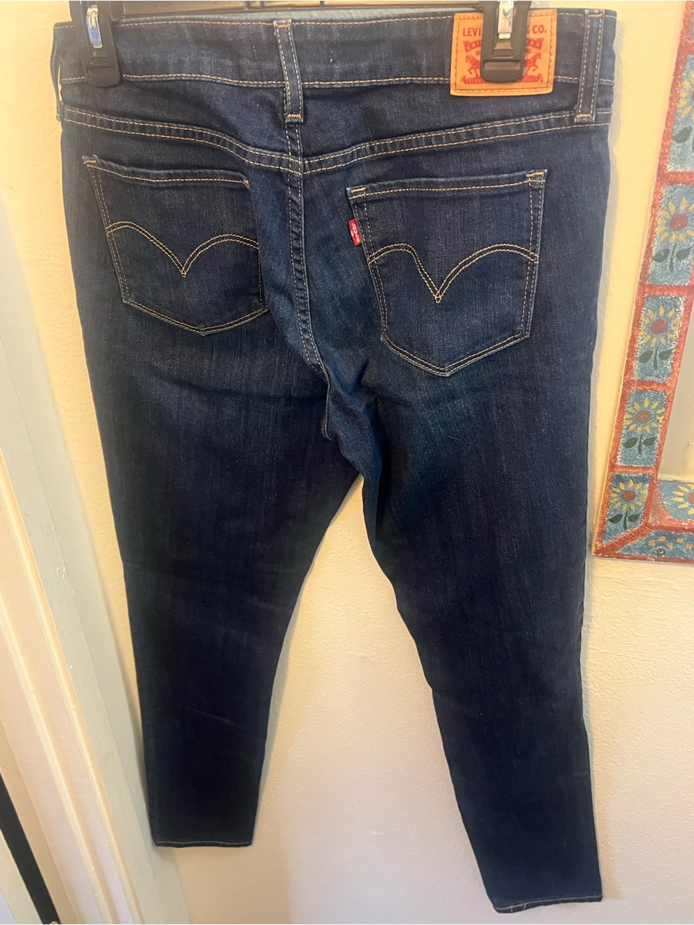 Levi's Dark Blue 711 Skinny Jeans - Picture 3 of 3